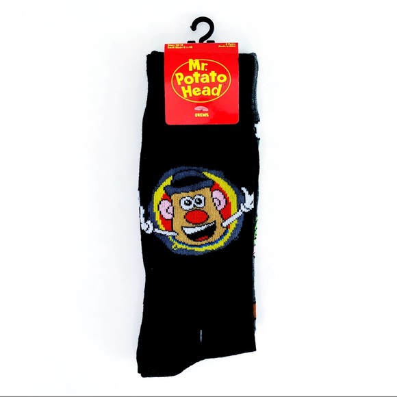 Hasbro Mr. Potato Head Crew Socks Mens Womens Retro Toy Fun Novelty Gift 2 Pairs - Picture 2 of 7
